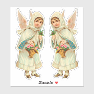 Adorable Victorian Christmas winter angel cut out