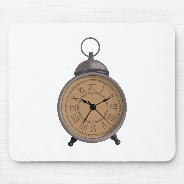 Adorable Vintage Alarm Clock Mouse Pad (Front)