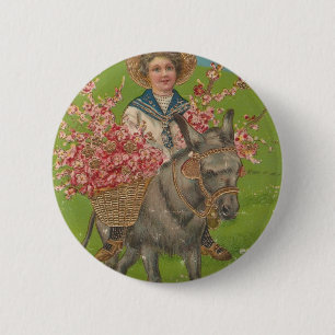 Adorable Vintage Postcard 2 Inch Round Button