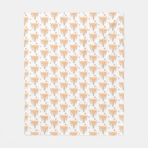 Adorable Watercolor Baby Fox Pattern Fleece Blanket