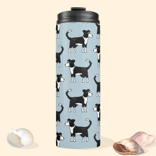 Adorable Welsh Border Collie Sheep Dog Pattern Thermal Tumbler