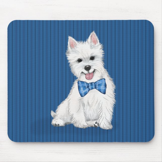 Adorable West Highland White Terrier Mouse Pad (Front)