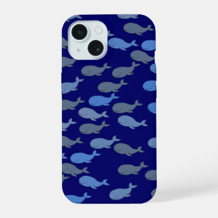 adorable whales pattern iPhone 15 case
