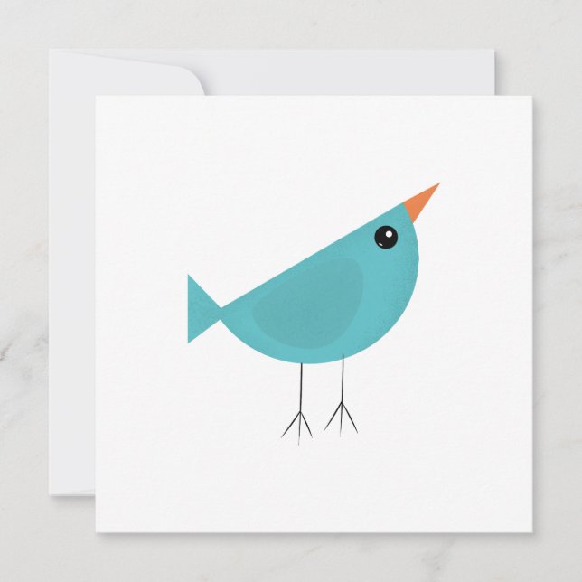 Adorable Whimsical Bird Nature Art (Front)