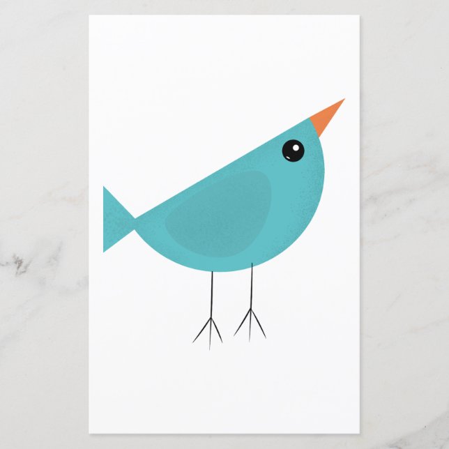 Adorable Whimsical Bird Nature Art (Front)