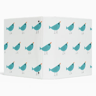 Adorable Whimsical Bird Nature Art Binder