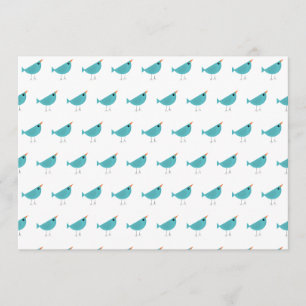 Adorable Whimsical Bird Nature Art Menu