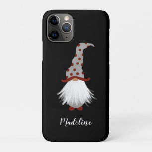 Adorable white bearded gnome with name iPhone 11 pro case