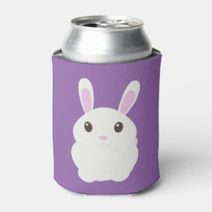 Adorable White Bunny Can Cooler
