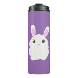 Adorable White Bunny Thermal Tumbler