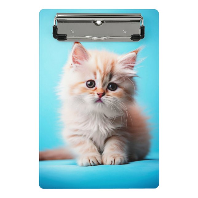 Adorable White Kitten Potrait-54971 Mini Clipboard (Front)