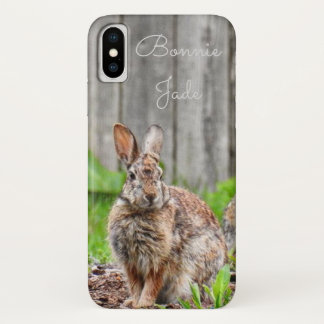 Adorable Wild Bunny Rabbit *Personalize* Case-Mate iPhone Case