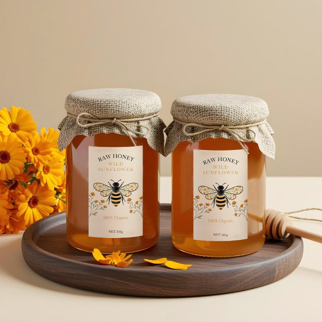 Adorable Wildflower Vintage Honey Bee Floral (Adorable Wildflower Vintage Honey Bee Floral Business Card)