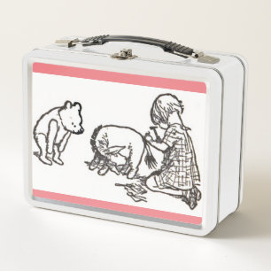 Adorable Winnie the Pooh and PigletMetal Lunch Box
