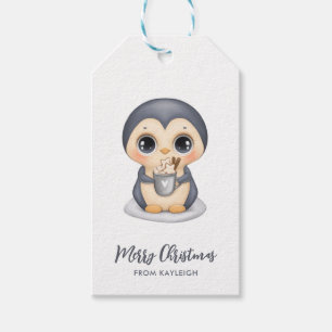 Adorable Winter Penguin Gift Tags