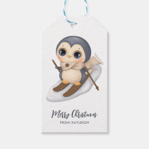 Adorable Winter Penguin Gift Tags