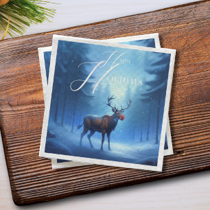 Adorable Winter Wonderland Happy Holdays Napkin