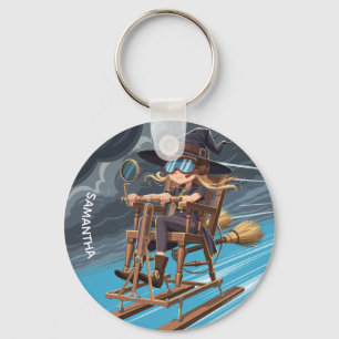 Adorable Witch Aviator Keychain