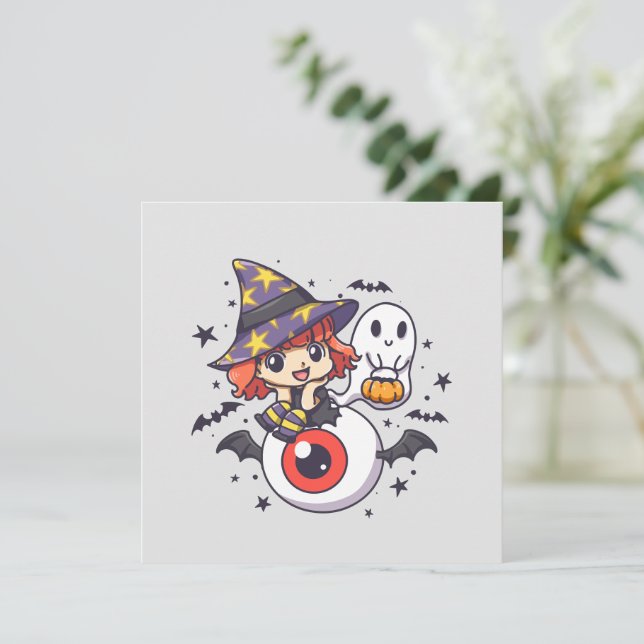 Adorable Witch Hat Kid on Mystical Eye (Standing Front)