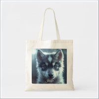 Adorable Wolf Baby in the Moonlight