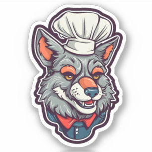 Adorable Wolf Chef Awesome Animal Graphic