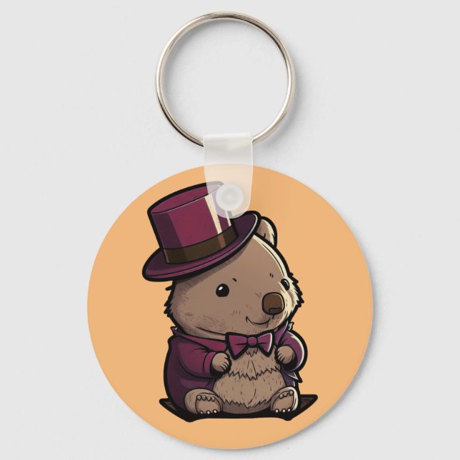 Adorable Wombat Keychain (Front)