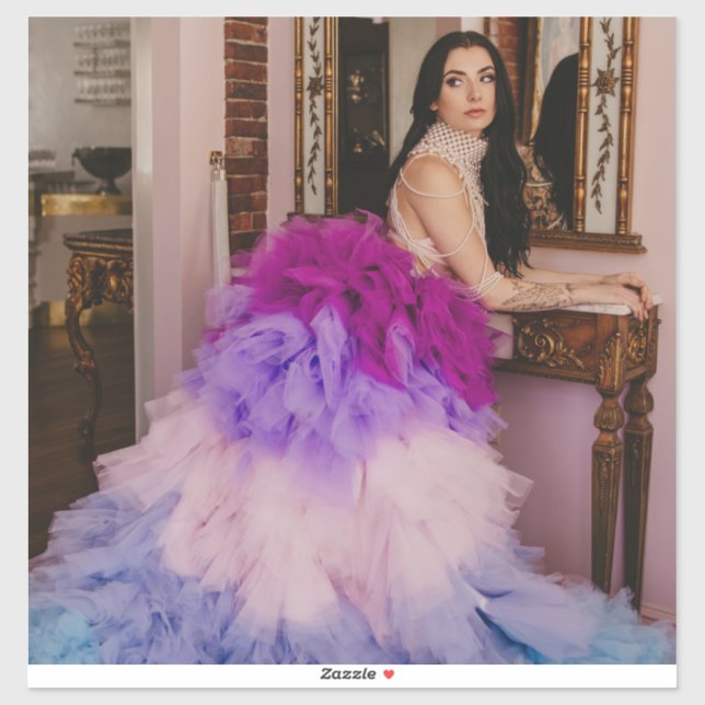 adorable women goddess Tea Party portrait sticker (Sheet)