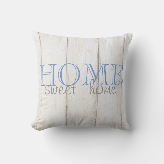 Adorable Wood Texture,Home Sweet Home Throw Pillow (Front)