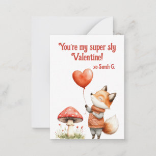 Adorable Woodland Animals Kid's Valentine Card