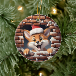 Adorable Xmas Decor - 3D Ceramic Ornament