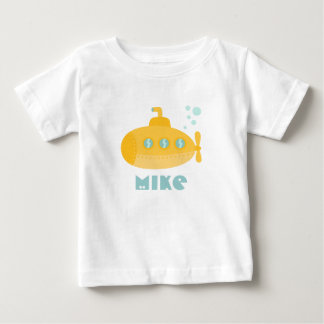 Adorable Yellow Submarine Submerged Underwater Baby T-Shirt