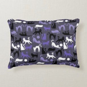 Adorable Yoga Cute Cat Poses Accent Pillow