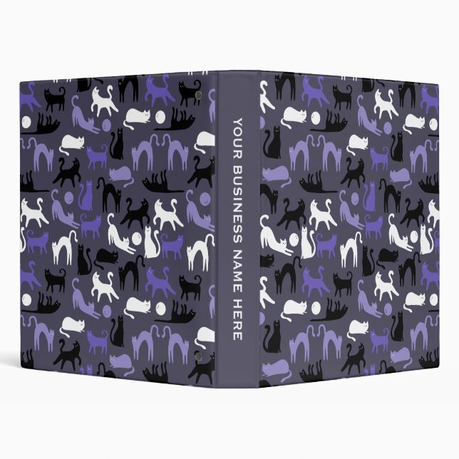 Adorable Yoga Cute Cat Poses Binder (Background)