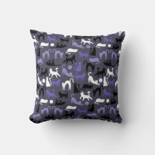 Adorable Yoga Cute Cat Poses Throw Pillow