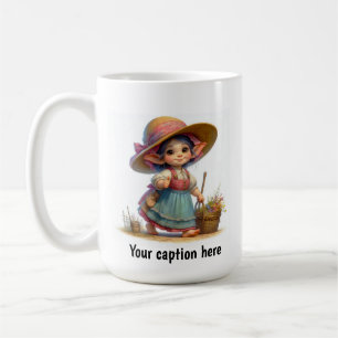 Adorable Young Munchkin in Vintage Clothing Coffee Mug