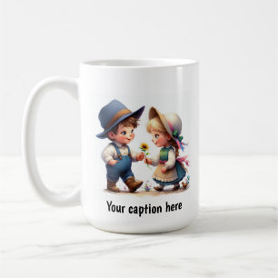 Adorable Young Munchkins in Vintage Clothing Coffee Mug