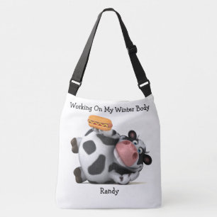Adorables 3D Chubby Cow With Hotdog Crossbody Bag