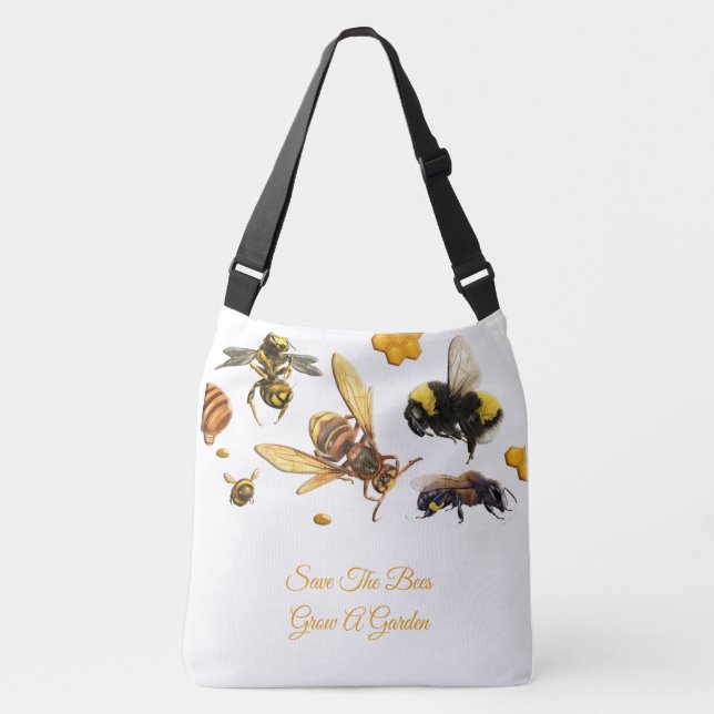 Adorables [3D] Save The Bees Custom Tote Bag (Front)