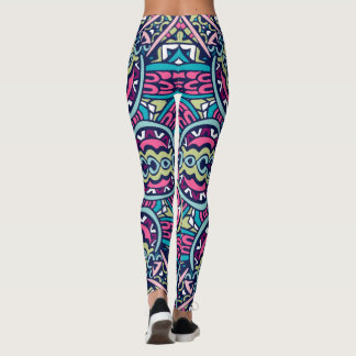Adorables Bohemian Style Pink Blue & Green Leggings