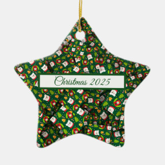 Adorables Christmas [3D] Bears Sweaters And Trees  Ceramic Ornament