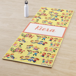Adorables Custom Kids Playing Yoga Mat