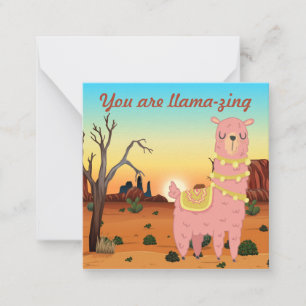 Adorables Custom Llama Love Card