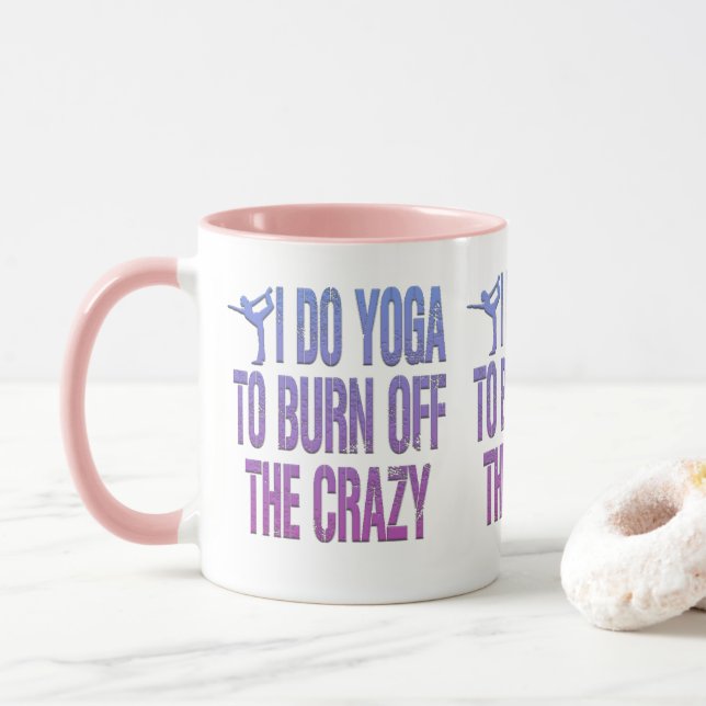 Adorables Funny I Do Yoga  Mug (With Donut)