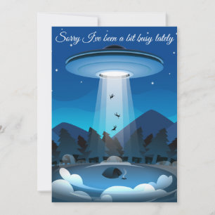 Adorables Funny UFO Abduction Card