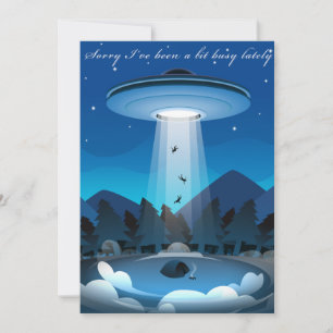 Adorables Funny UFO Abduction Card