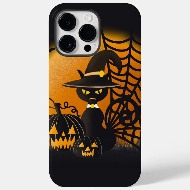 Adorables Halloween Cat And Pumpkin Case-Mate iPhone Case (Back)