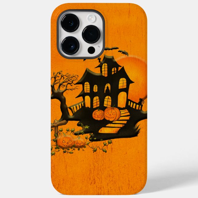 Adorables Halloween Haunted House Orange Case-Mate iPhone Case (Back)