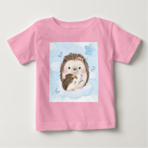 Adorables Hedgehog Mother And Baby  T-Shirt