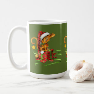 Adorables Little Cat With Presents Coffee Mug