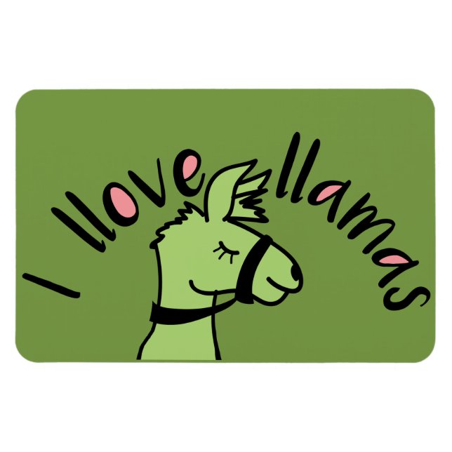 Adorables Llama Love I Llove Llamas Magnet (Horizontal)